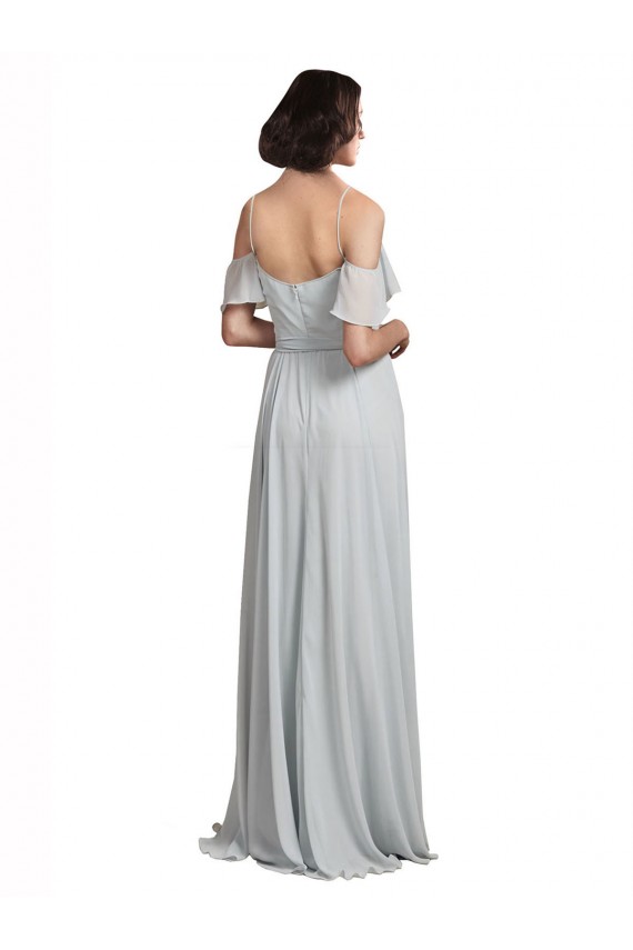 Sleeveless Frost Off the Shoulder Soft Chiffon A-Line Formal Dress / Bridesmaid Dress Newcastle