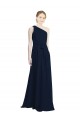Sleeveless Dark Navy One Shoulder Chiffon A-Line Bridesmaid Dress / Evening Dress Newcastle
