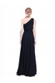 Sleeveless Dark Navy One Shoulder Chiffon A-Line Bridesmaid Dress / Evening Dress Newcastle