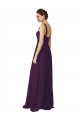 Sleeveless Grape Spaghetti Straps Soft Chiffon A-Line Bridesmaid Dress Newcastle