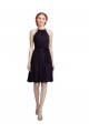 Sleeveless Grape Halter Neck Soft Chiffon A-Line Bridesmaid Dress Newcastle