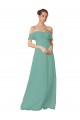 Flutter Sleeves Seaside Off the Shoulder Soft Chiffon A-Line Bridesmaid Dress Newcastle
