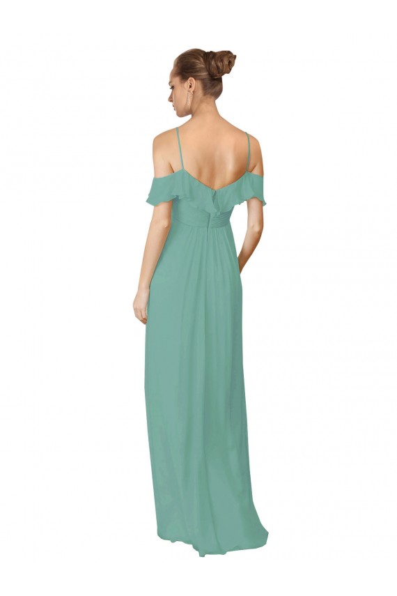 Flutter Sleeves Seaside Off the Shoulder Soft Chiffon A-Line Bridesmaid Dress Newcastle