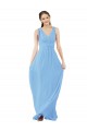 Sleeveless Periwinkle V-Neck Soft Chiffon A-Line Bridesmaid Dress Newcastle