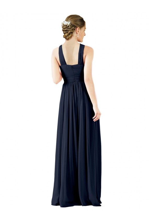 Sleeveless V-Neck Chiffon Princess Bridesmaid Gowns Newcastle