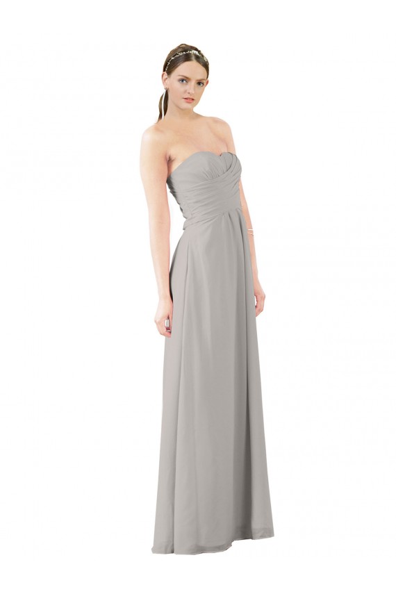 Sleeveless Oyster Silver Sweetheart Soft Chiffon A-Line Bridesmaid Dress Newcastle