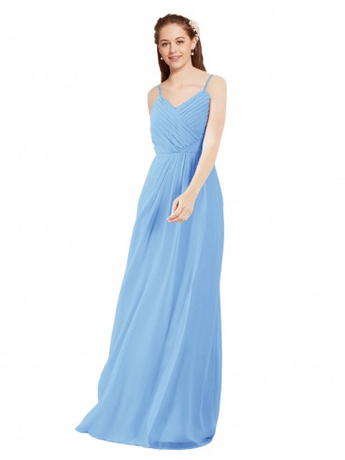Sleeveless V-Neck Low Back Soft Chiffon Sheath Bridesmaid Dress Newcastle