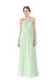 Sleeveless Sage Halter Neck Soft Chiffon A-Line Bridesmaid Dress Newcastle