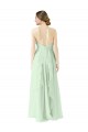 Sleeveless Sage Halter Neck Soft Chiffon A-Line Bridesmaid Dress Newcastle
