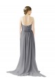 Sleeveless Slate Grey Sweetheart Open Back Chiffon A-Line Bridesmaid Dress / Evening Dress Newcastle