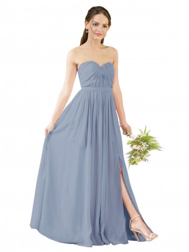 Sleeveless Sweetheart Open Back Soft Chiffon A-Line Evening Gowns / Bridesmaid Dress Newcastle