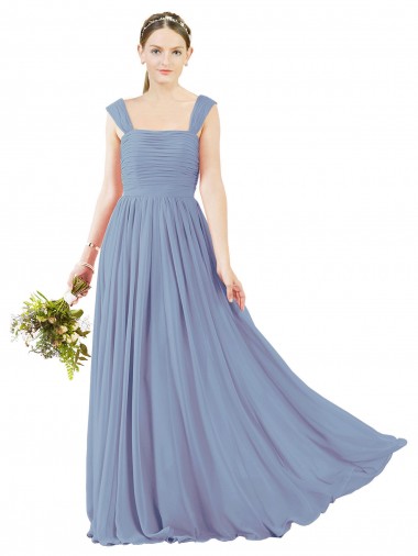 Sleeveless Square Neck Open Back Soft Chiffon A-Line Bridesmaid Dress Newcastle