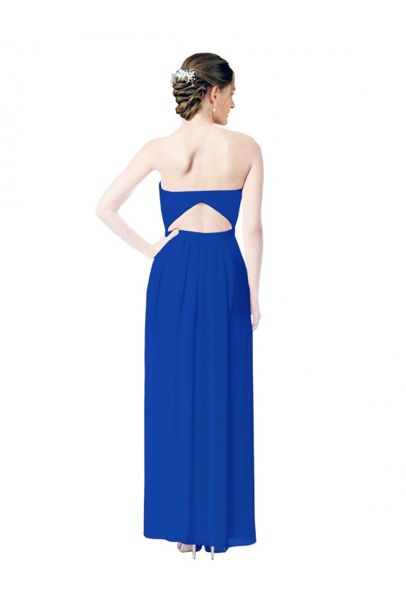 Sleeveless Sweetheart Open Back Soft Chiffon Sheath Bridesmaid Dress Newcastle
