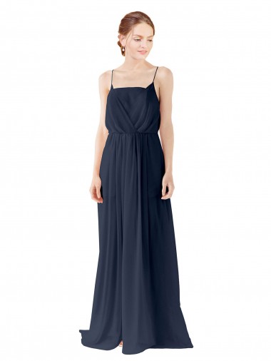 Sleeveless Spaghetti straps Open Back Chiffon A-Line Bridesmaid Dress / Evening Gowns Newcastle