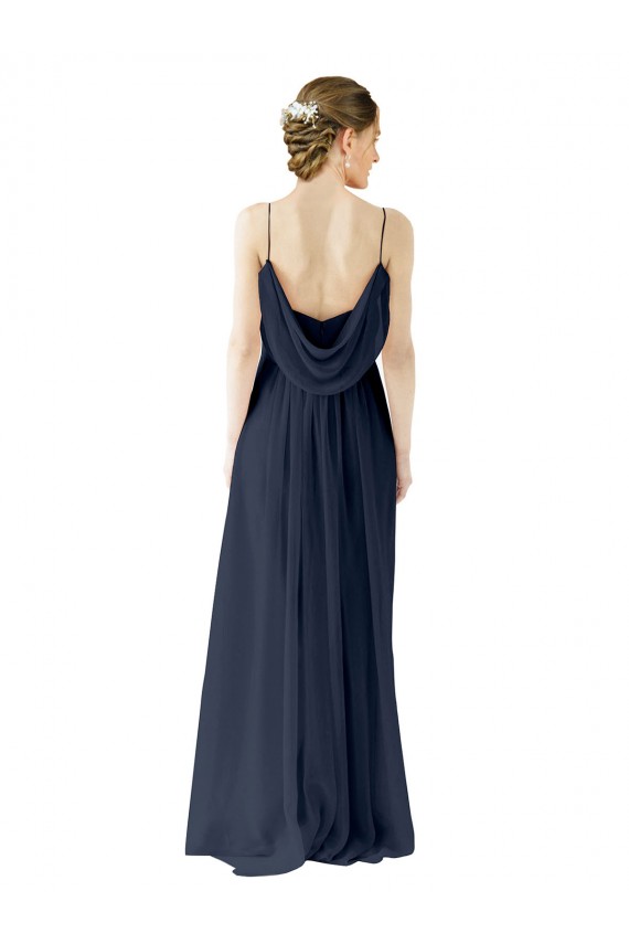 Sleeveless Spaghetti straps Open Back Chiffon A-Line Bridesmaid Dress / Evening Gowns Newcastle