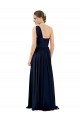 Sleeveless Dark Navy One Shoulder Chiffon A-Line Bridal Party Dress / Evening Dress Newcastle