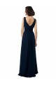 Sleeveless V-Neck V-Back Chiffon A-Line Bridal Party Dress Newcastle