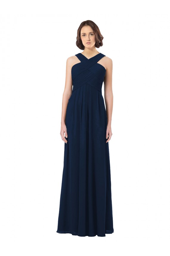 Sleeveless Off the Shoulder Open Back Chiffon A-Line Bridesmaid Dress Newcastle
