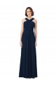 Sleeveless Off the Shoulder Open Back Chiffon A-Line Bridesmaid Dress Newcastle