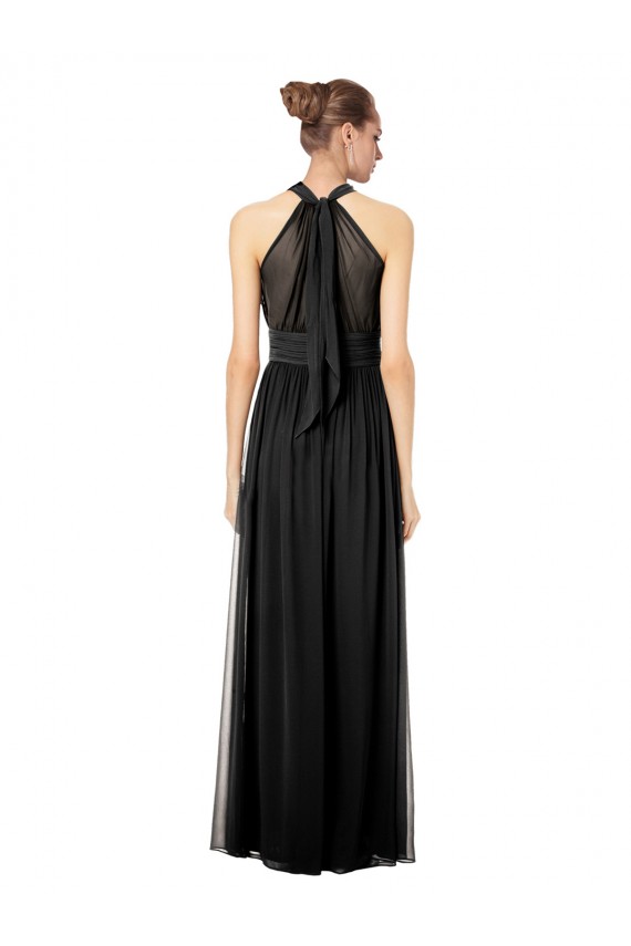Sleeveless Hunter Halter Neck Keyhole Back Soft Chiffon A-Line Bridesmaid Dress Newcastle