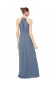 Sleeveless Midnight Green Spaghetti Straps Soft Chiffon A-Line Bridesmaid Dress Newcastle