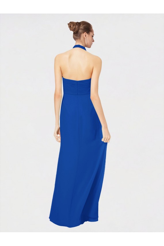Sleeveless Halter Neck Open Back Chiffon A-Line Bridesmaid Dress Newcastle