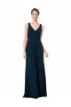 Sleeveless Midnight Green V-Neck Soft Chiffon A-Line Bridesmaid Dress Newcastle
