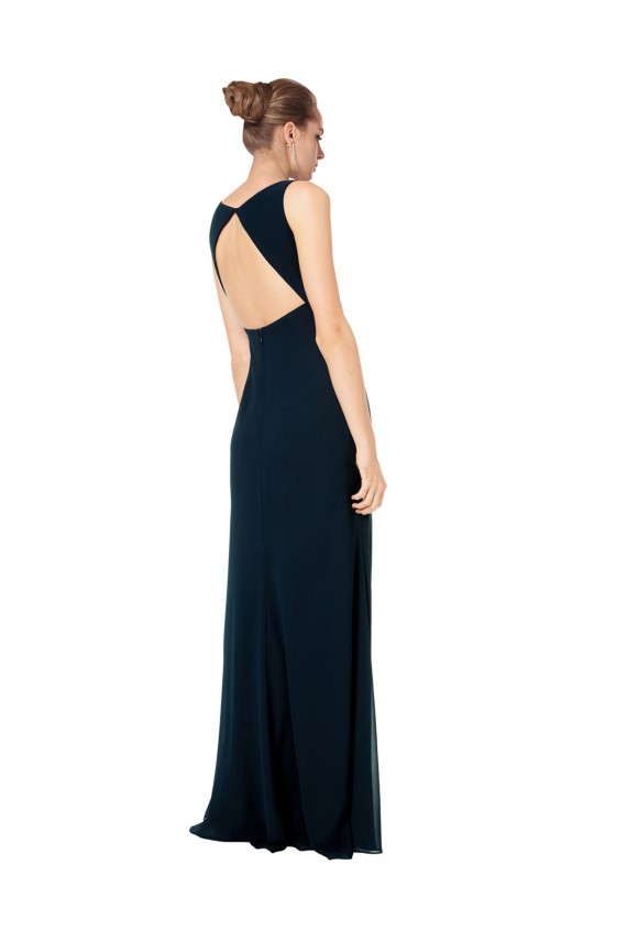 Sleeveless Midnight Green V-Neck Soft Chiffon A-Line Bridesmaid Dress Newcastle