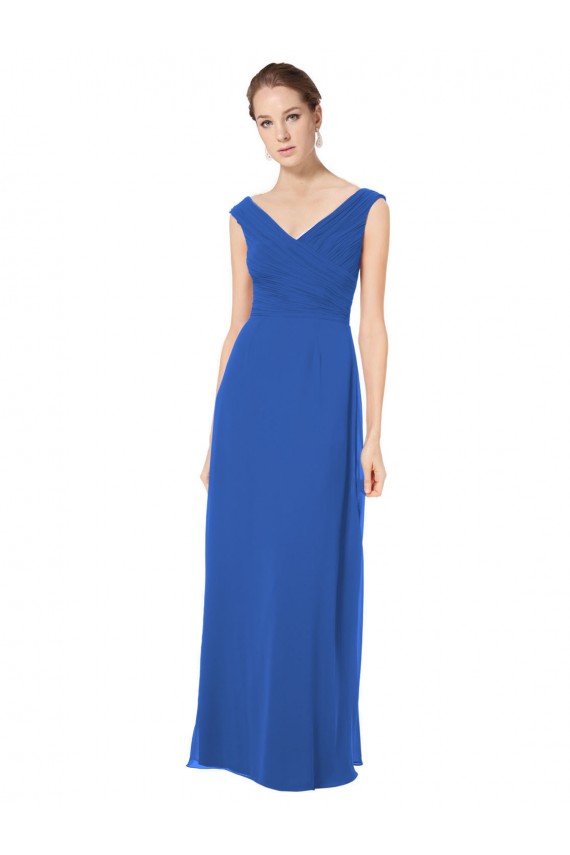 Sleeveless Off the Shoulder Open Back Soft Chiffon A-Line Bridesmaid Dresses Newcastle