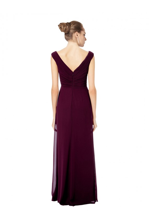 Sleeveless Off the Shoulder Open Back Soft Chiffon A-Line Bridesmaid Dresses Newcastle
