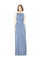 Sleeveless Bateau Neck Open Back Soft Chiffon A-Line Bridesmaid Dress Newcastle