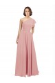 Sleeveless Bliss Pink One Shoulder Chiffon A-Line Bridesmaid Dress / Evening Dress Newcastle