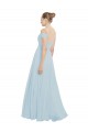 Sleeveless Sea Glass Off the Shoulder Soft Chiffon A-Line Evening Dress / Bridesmaid Dress Newcastle