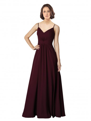 Sleeveless V-Neck Soft Chiffon A-Line Bridesmaid Gown Newcastle