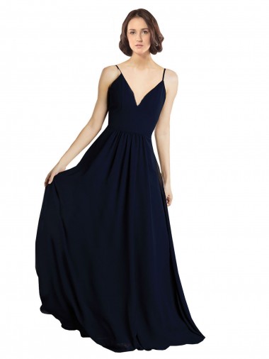 Sleeveless V-Neck Chiffon A-Line Bridesmaid Dress & Gowns Newcastle
