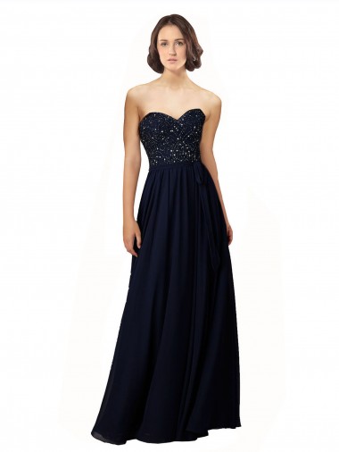 Sleeveless Sweetheart Soft Chiffon Sheath Bridesmaid Dress / Formal Dress Newcastle