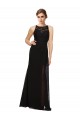 Sleeveless High Neck Soft Chiffon & Lace Sheath Bridesmaid Dress Newcastle