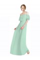 Sleeveless Mint Green Off the Shoulder Soft Chiffon A-Line Bridesmaid Dress Newcastle