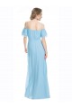 Sleeveless Mint Green Off the Shoulder Soft Chiffon A-Line Bridesmaid Dress Newcastle