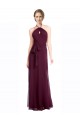 Sleeveless Spaghetti Straps Low Back Soft Chiffon A-Line Evening Dress / Bridesmaid Dress Newcastle