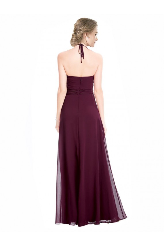 Sleeveless Spaghetti Straps Low Back Soft Chiffon A-Line Evening Dress / Bridesmaid Dress Newcastle