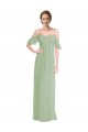 Sleeveless Off the Shoulder Low Back Soft Chiffon A-Line Formal Dress / Bridesmaid Dress Newcastle