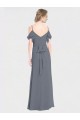Flutter Sleeves Off the Shoulder V-Back Soft Chiffon A-Line Bridesmaid Dress Newcastle
