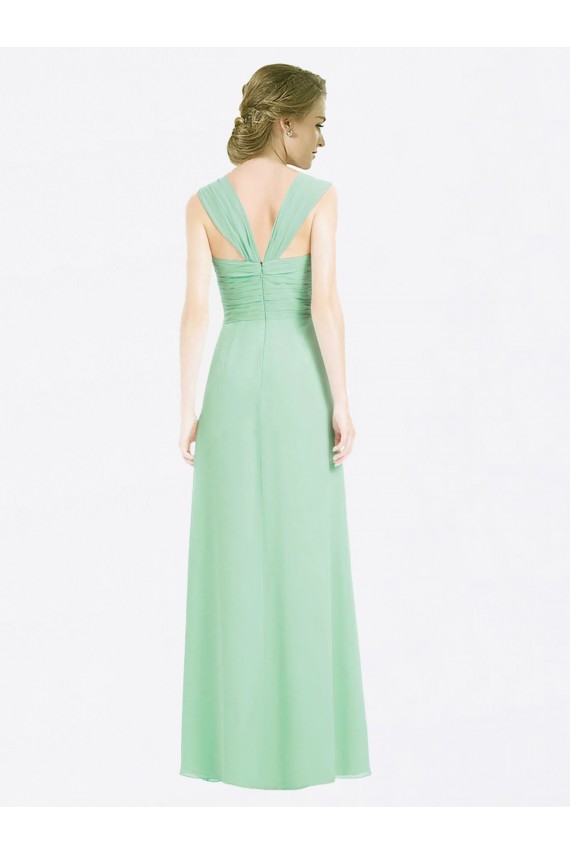 Cap Sleeves Sweetheart V-Back Soft Chiffon A-Line Bridesmaid Dress Newcastle