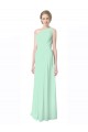 Sleeveless Mint Green One Shoulder Soft Chiffon A-Line Bridesmaid Dress Newcastle