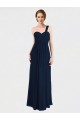 Sleeveless One Shoulder Low Back Soft Chiffon A-Line Bridesmaid Dress / Formal Dress Newcastle