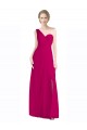 Sleeveless Red One Shoulder Soft Chiffon A-Line Bridesmaid Dress Newcastle