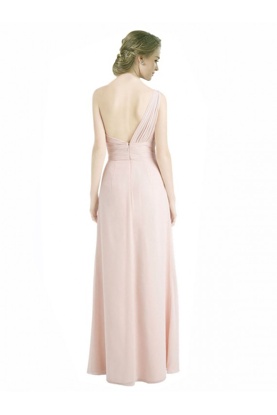 Sleeveless Red One Shoulder Soft Chiffon A-Line Bridesmaid Dress Newcastle