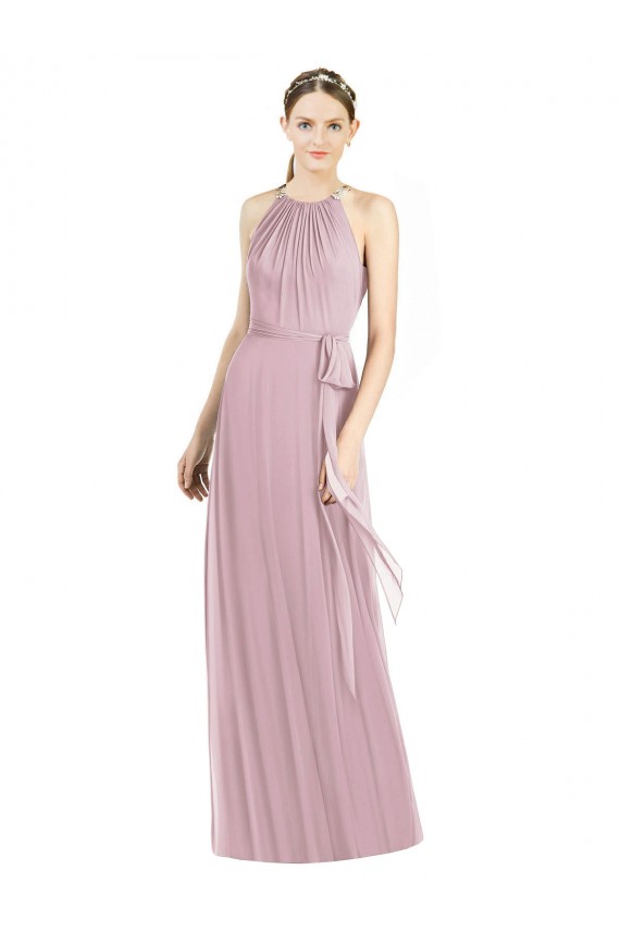 Sleeveless Primrose Halter Neck Soft Chiffon A-Line Bridesmaid Dress Newcastle