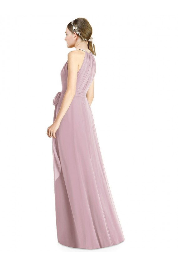 Sleeveless Primrose Halter Neck Soft Chiffon A-Line Bridesmaid Dress Newcastle
